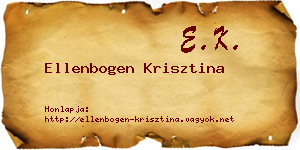 Ellenbogen Krisztina névjegykártya