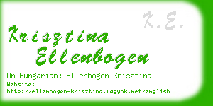krisztina ellenbogen business card